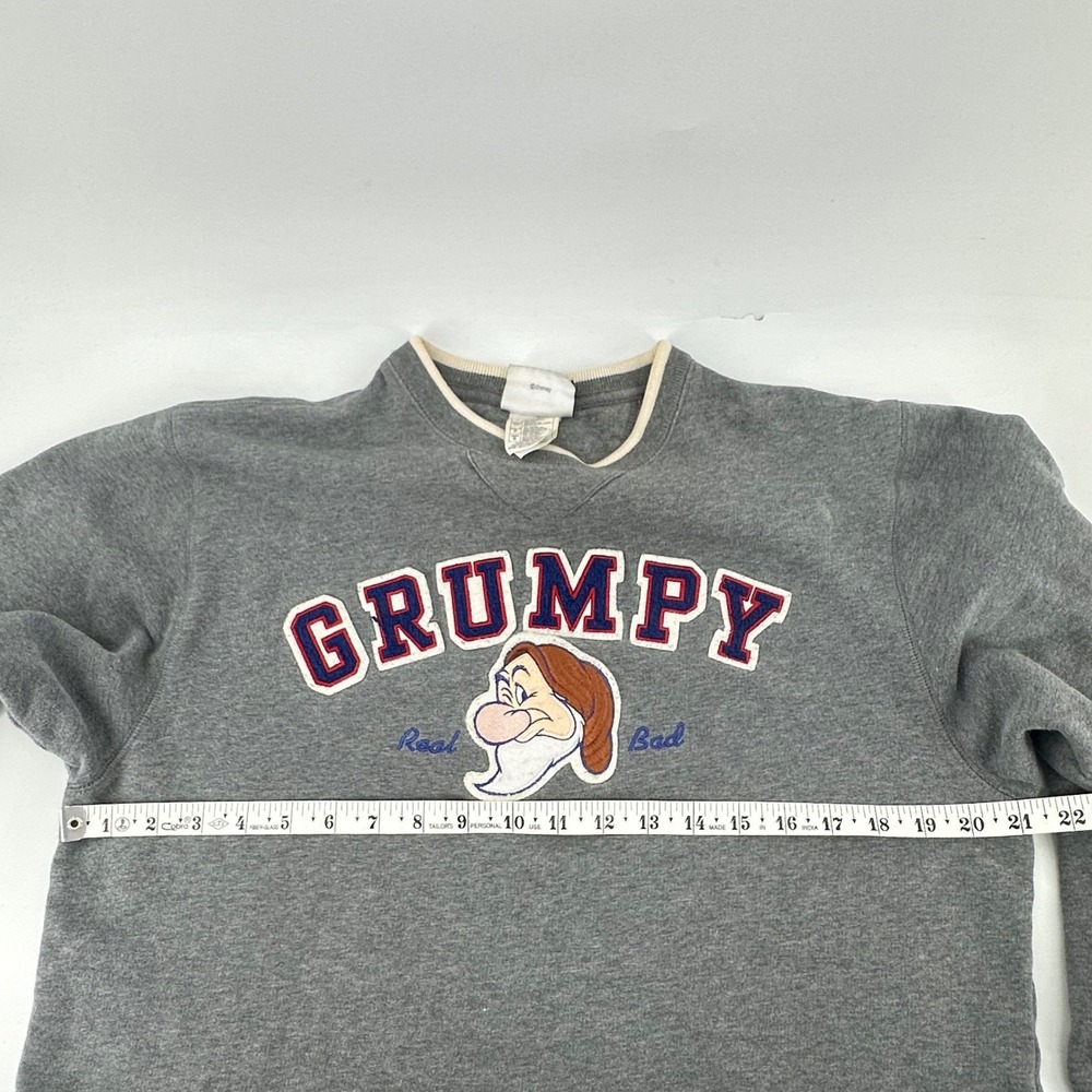 Disneyland Resort Sweatshirt Grumpy Real Bad Attitude Graphic Womens S Gray - Picture 4 of 6